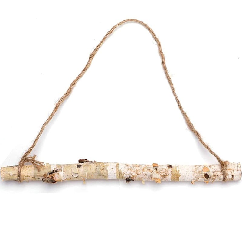 BYHER 15-Inch White Birch Logs for Decoration - Decorative Farmhouse Home Wall Hanging Decor (15 Inch)
