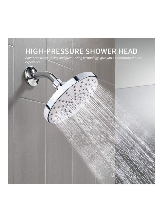 High Pressure Shower Head Silver 6inch - Image 1