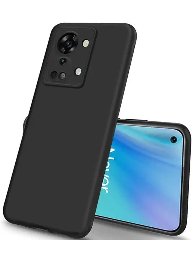 Protective Cover  For OnePlus Nord 2T , Slim Fit Soft Back TPU Case Flexible Silicone Cover Compatible For OnePlus Nord 2T - Black