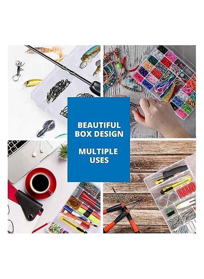 36 Grids plastic organizer box with dividers for Bead organizer, Fishing tackles, Jewelry, Craft organizers and storage with adjustable dividers (36 Compartments) - Image 4