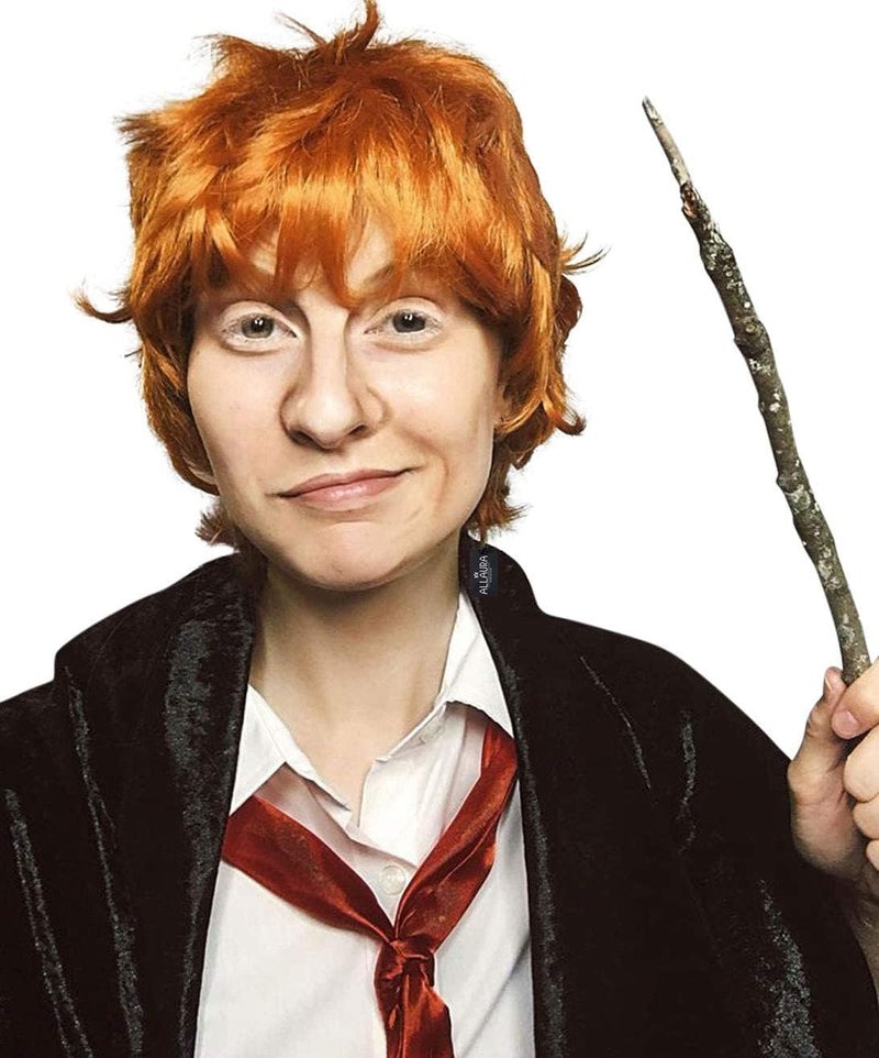 ALLAURA Compatible with Ron Weasley Costume – Short Orange Wig for Adults & Kids – Ideal for Wizard, Ed Shran, Halloween Cosplay, Movie Characters, Funny Party Looks, Redhead Wig Styles - Image 1