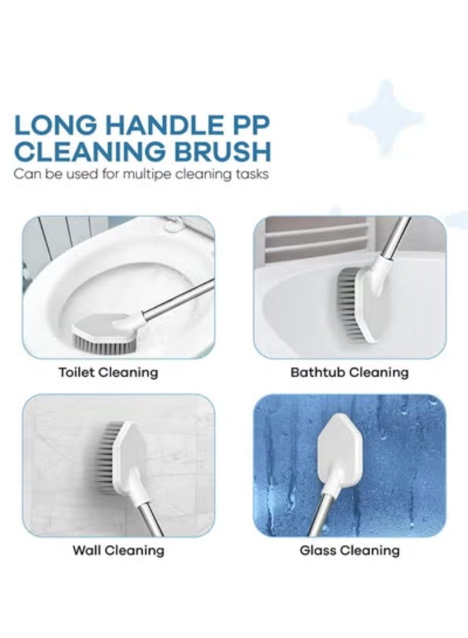Toilet Brushes with Holders, Rust-free Non-slip Long Handled Toilet Brush，for Cleaning Bathroom,Toilet, Tub, Tile,Easy Storage, White - Image 4