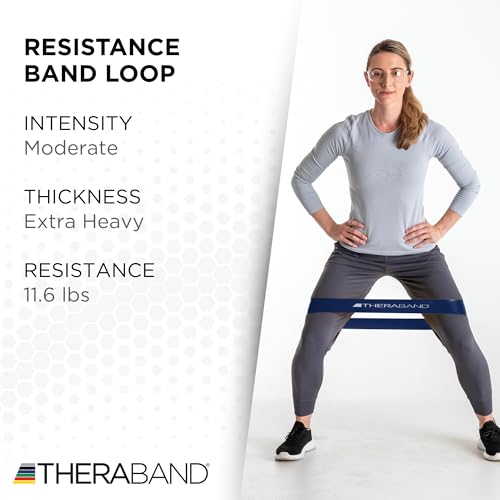 TheraBand Professional Latex Resistance Band Loop, Blue - Image 4