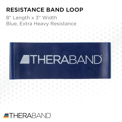 TheraBand Professional Latex Resistance Band Loop, Blue - Image 3