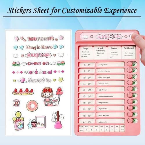 WISHKEY Habit Tracker Daily Planner For Kids And Adult Chore Chart Plastic Checklist Board 15 Detachable Cardstock to Do List Planner Checklist Task Planning Board for Kids and Adults (Blue) - Image 5