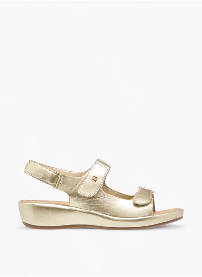 Flora Bella By Shoexpress Women Solid Sandals with Hook and Loop Closure  - Image 2