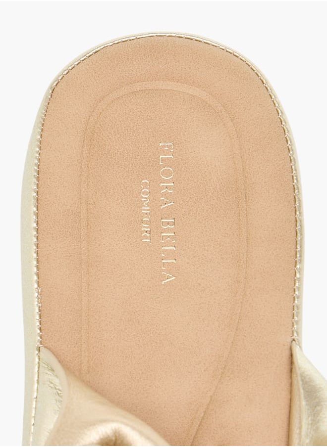 Flora Bella By Shoexpress Women Solid Sandals with Hook and Loop Closure  - Image 5