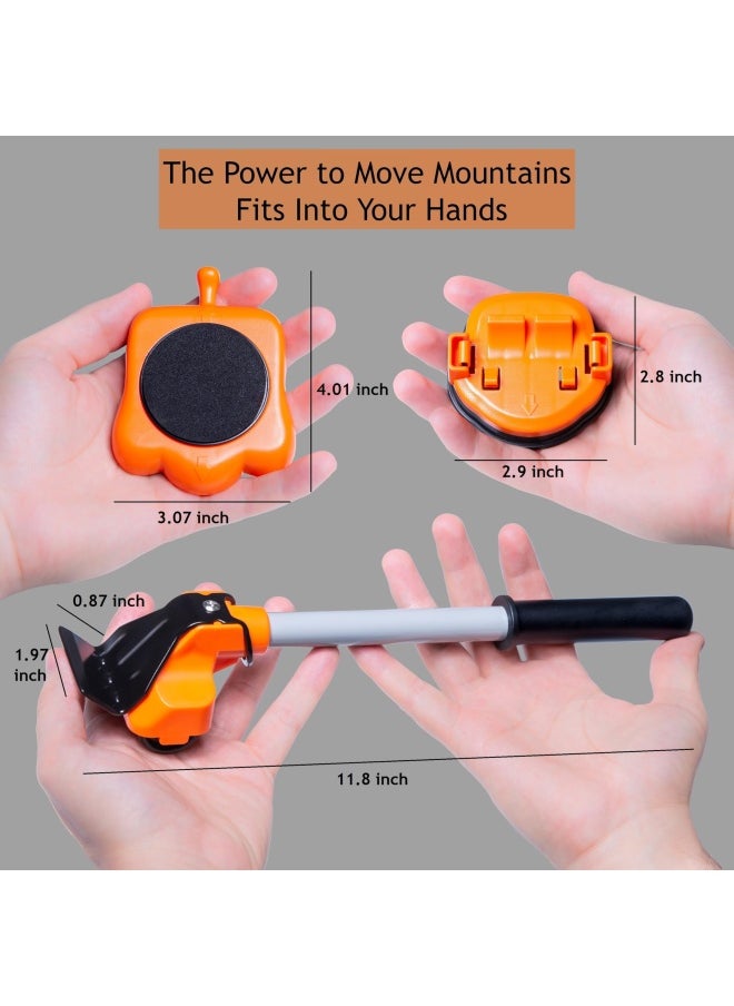 Generic - Mouzie Heavy Duty Furniture Lifter 4 Appliance Roller Sliders With 660 Lbs Load Capacity Wheels Adjustable Height Lifting Tool Lever Suitable For Safe And Easy Moving Of Couches Sofas Refrigerators Mo - Image 1