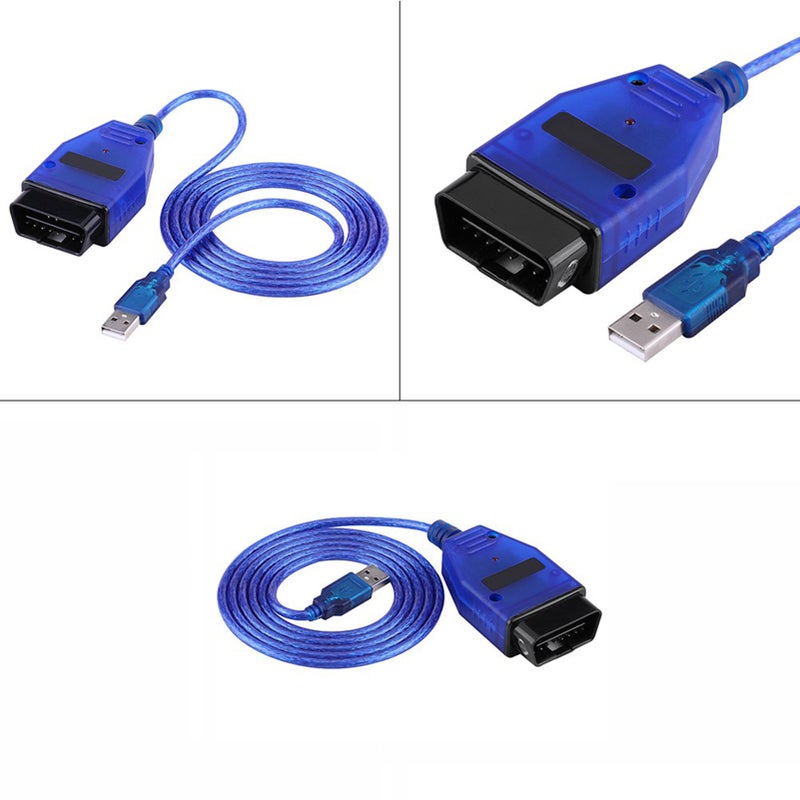 Car OBD2 USB Cable Scanner Scan Tool for KKL 409.1 Blue - Image 5