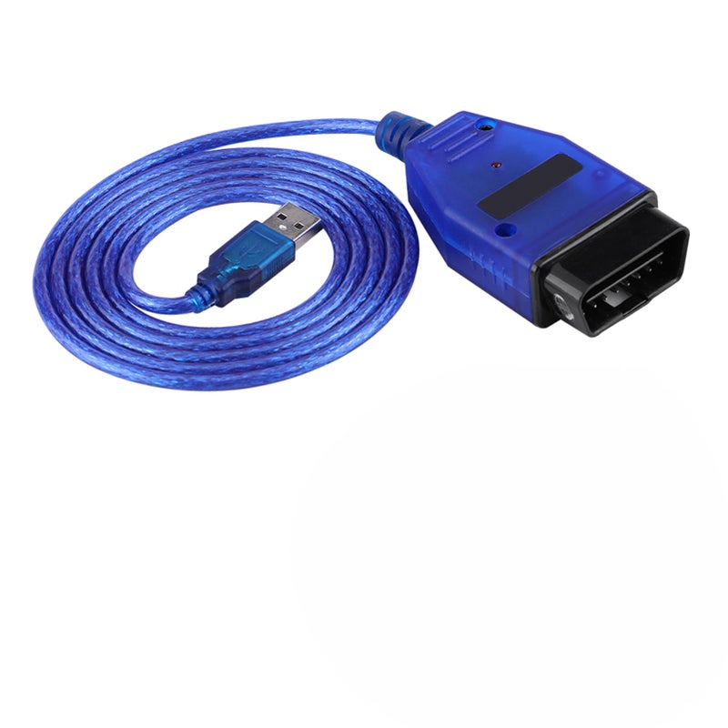 Car OBD2 USB Cable Scanner Scan Tool for KKL 409.1 Blue - Image 1