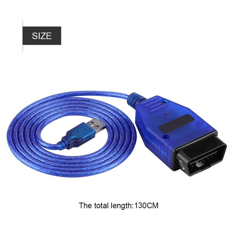 Car OBD2 USB Cable Scanner Scan Tool for KKL 409.1 Blue - Image 4
