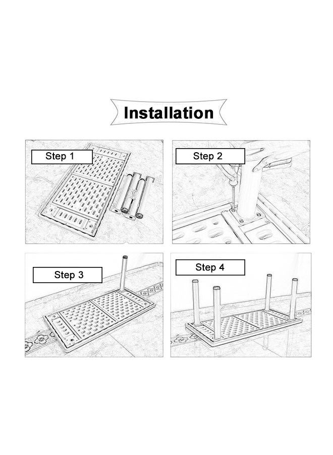 جساي تويز قطعتا أطفال بلاستيك مستطيل منضدة روضة أطفال سميكة مكتب تعليم الأطفال - Image 5