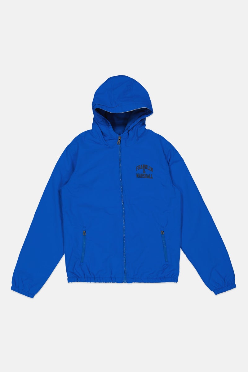 Kids Boy Brand Logo Windbreaker Jacket, Blue