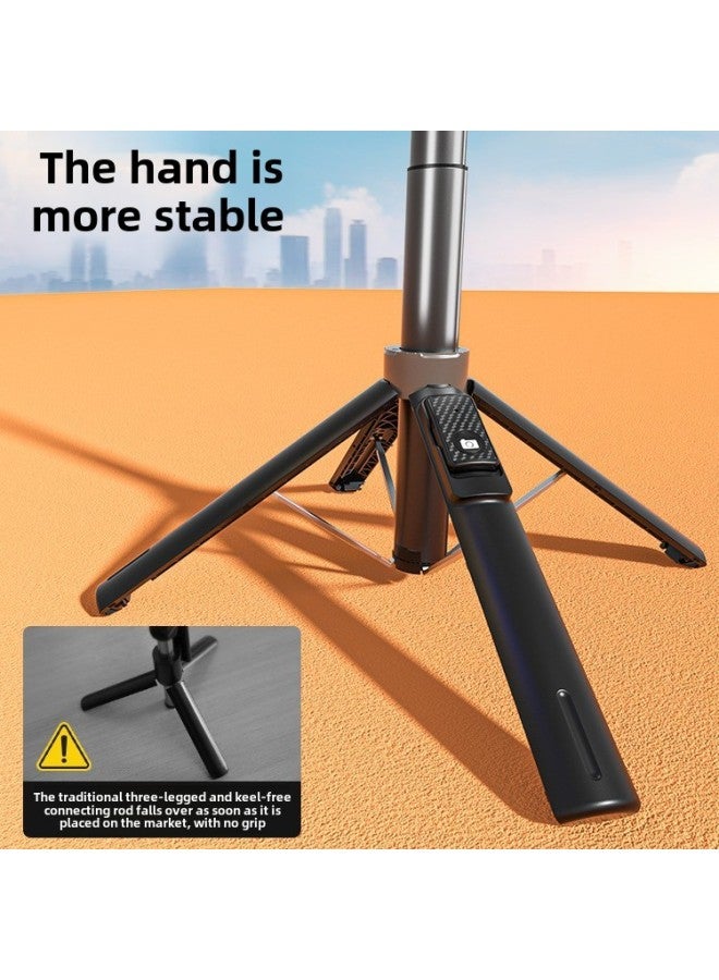 2024 Selfie Stick Floor Tripod Photo Selfie 360 Degree Rotation Mobile Phone Wireless Live Broadcast Shooting Support-Color:Black 180CM  + 15m Bluetooth Remote Control Charging Model  - Image 4