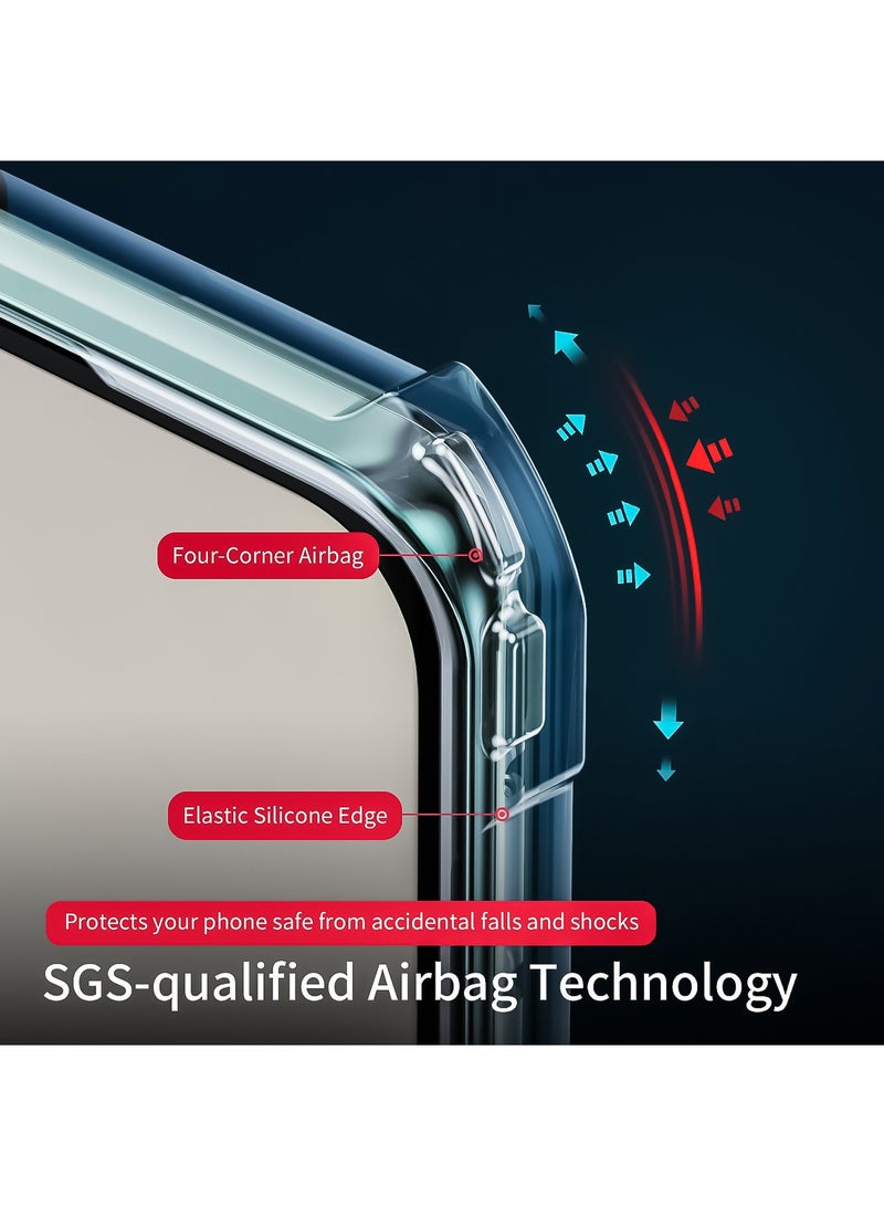 For Honor X9C Smart Cover Case, Camera Lens Protection Back Cover, TPU+PC Shockproof Bumper Mobile Phone Case, Transparent Anti-Yellowing Slim Fit Protective Casing - Image 4