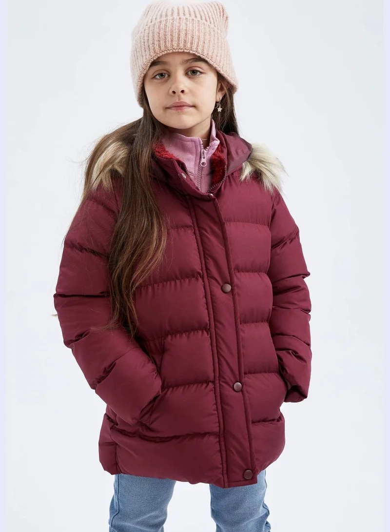 DeFacto Girl Hooded Long Sleeve Parka