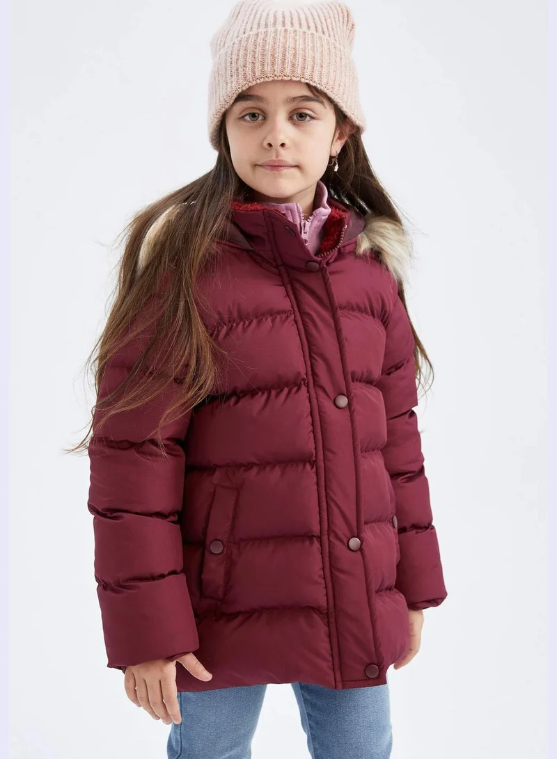 DeFacto Girl Hooded Long Sleeve Parka
