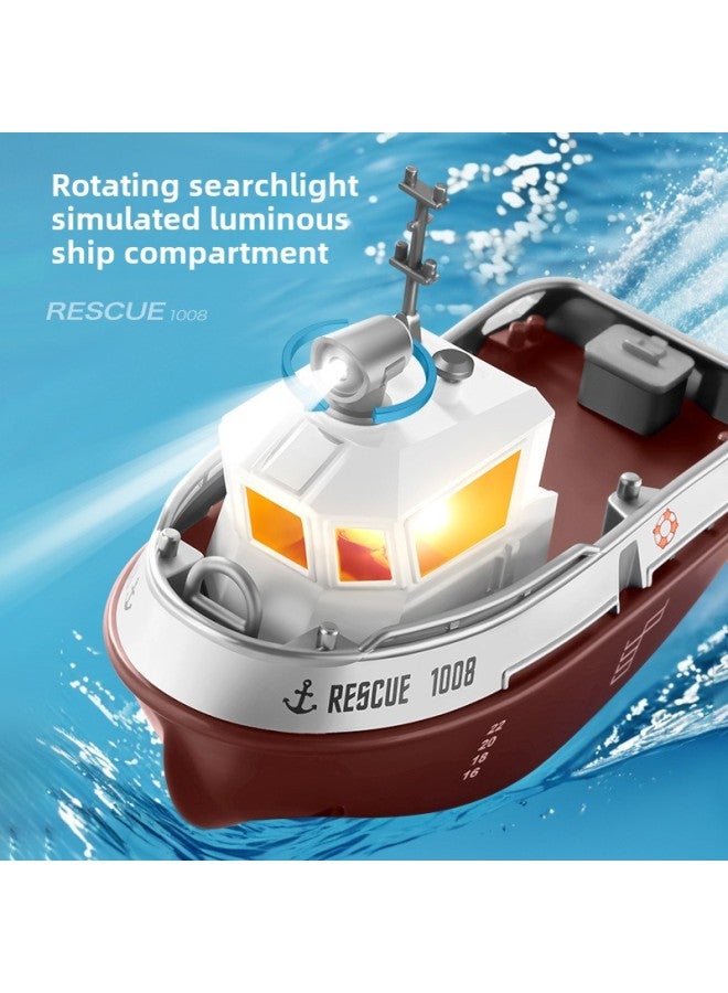 1:32 Remote Control Ship Mini Charging High-speed Speedboat Rc Remote Control Boat Tugboat Toy Launching Model Boat-Color:S820 Brown  - Image 5