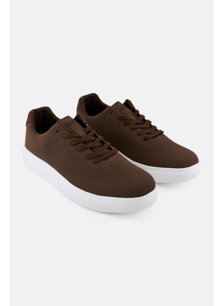 Algspar Men R240619 Lace Up Casual Shoes, Brown  - Image 1