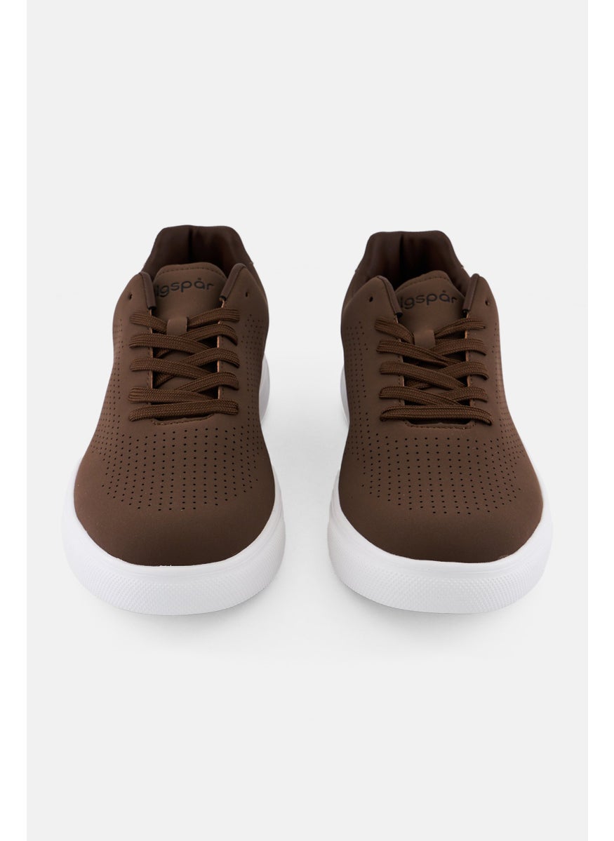 Algspar Men R240619 Lace Up Casual Shoes, Brown  - Image 4