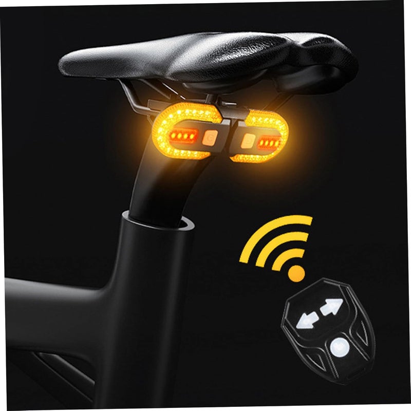 Bike Turn Signals 5-Mode USB Rechargeable Waterproof LED - Hand-Free Remote Control Bike Tail Light for Night Riding, Commuter Cycling Safety - Image 5