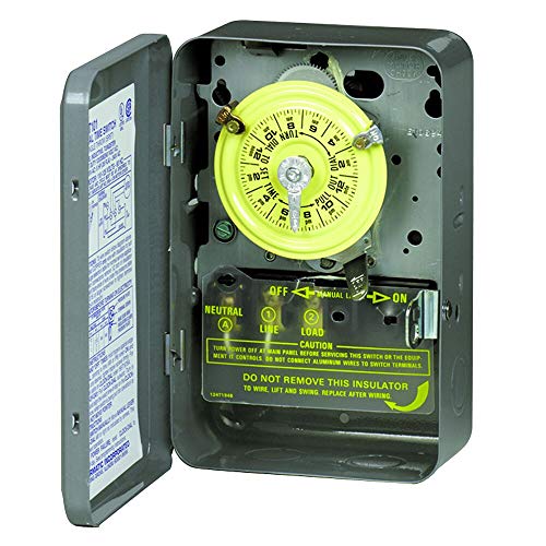 Intermatic T103 24-Hour Mechanical Timer Switch - 120V DPST, Indoor Metal Enclosure, Heavy-Duty Programmable Time Switch - 40A Load Control for Pumps, Lighting, HVAC, and Fans - Image 4
