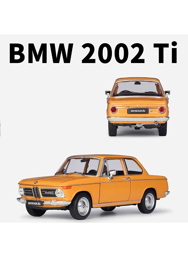 مجسم بي إم دبليو 2002 Ti بمقياس 1:24 – سيارة كلاسيكية معدنية بتصميم تراثي أصيل مع تفاصيل داخلية دقيقة وتشطيب فاخر وقطعة عرض مميزة لهواة الجمع وعشاق السيارات - Image 3