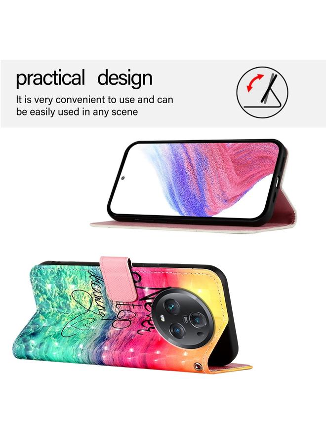 S-TOP Case For Honor Magic5 Pro 3D Painting Horizontal Flip Leather Phone Case - Image 3