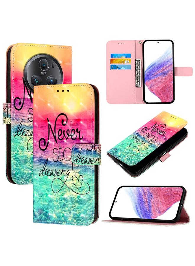 S-TOP Case For Honor Magic5 Pro 3D Painting Horizontal Flip Leather Phone Case - Image 1