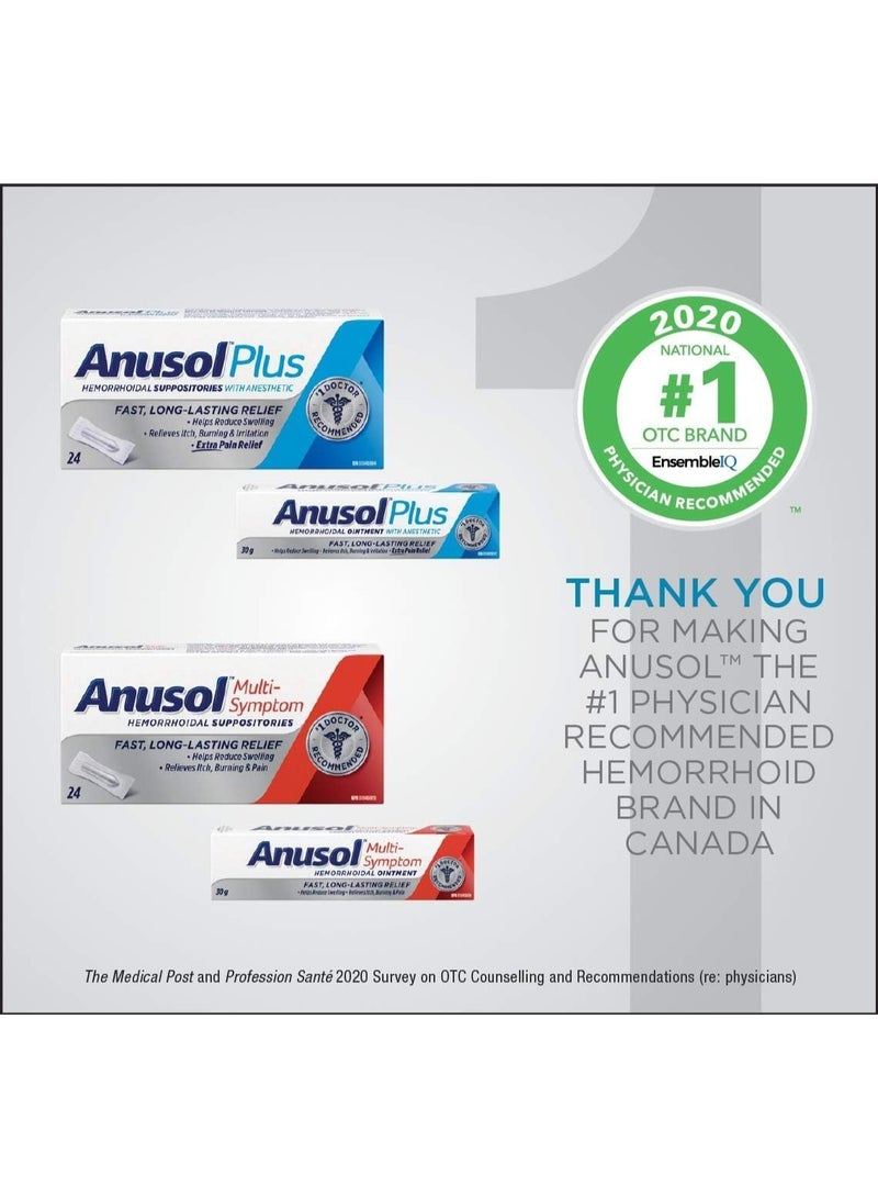 Anusol Plus Hemorrhoidal Ointment with Anesthetic - 30g - Image 4