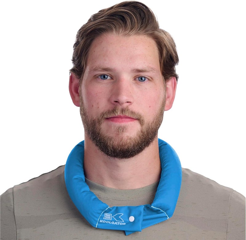 KOOLGATOR Evaporative Cooling Neck Wrap - Keep Cool in The Heat, Summer Cooling Accessories, Long Lasting, Reusable & Breathable, Available in 1, 3, or 5 Pack (Water Blue, 3 Pack) - Image 1
