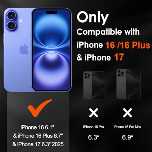 ivoler 4-Pack Camera Lens Protector for iPhone 17 6.3"/ iPhone 16 6.1”/16 Plus 6.7” Screen Protector Tempered Glass [Case Friendly][New Rersion],Scratch-Resistant,Clear+Black Circle - Image 2