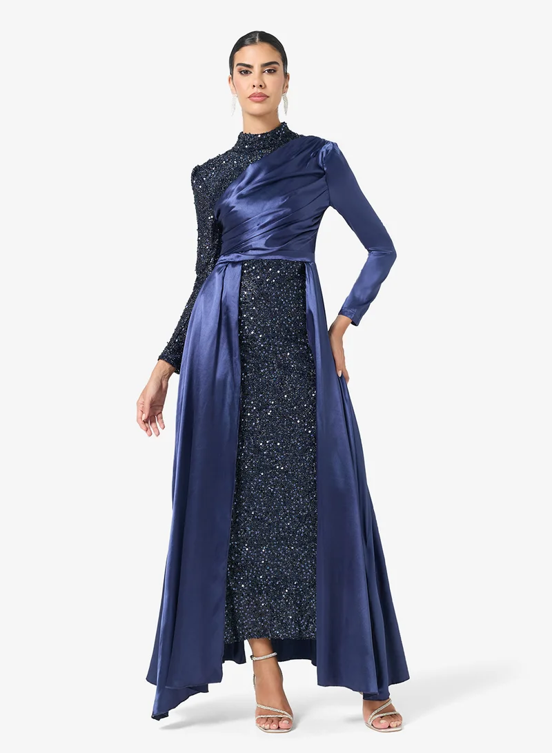 Shimmer Dress With Trail