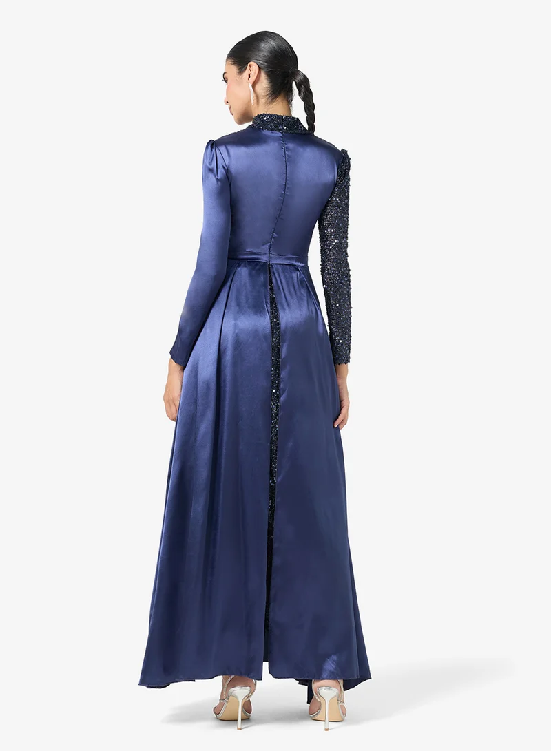 Khizana Shimmer Dress With Trail