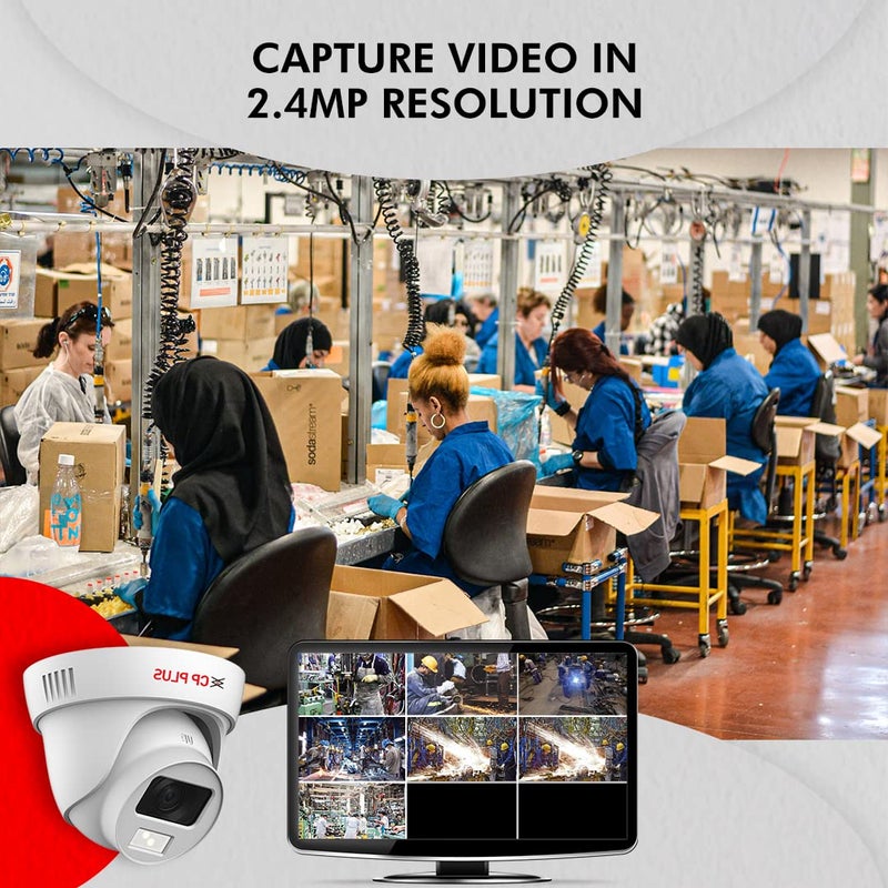 CP PLUS 2.4MP Full Color Guard+ Dome Security Camera | 3.6 mm Fixed Lens | Full-Color Starlight | Built-in Mic | Max 30fps at 2.4MP | Illumination Range of 20 Mtrs, IP67 - CP-GPC-DA24PL2C-SE-0360 - Image 3