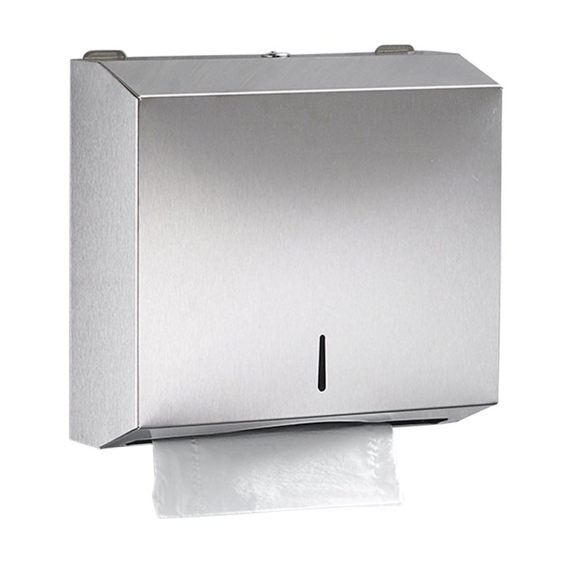 Paper Towel Dispenser Wall Mounted Drilling Paper Towel Holder Dispenser Brushed Stainless Steel Bathroom Toilet Tissue Dispenser Kitchen Paper Towel Dispenser with Key - Image 1