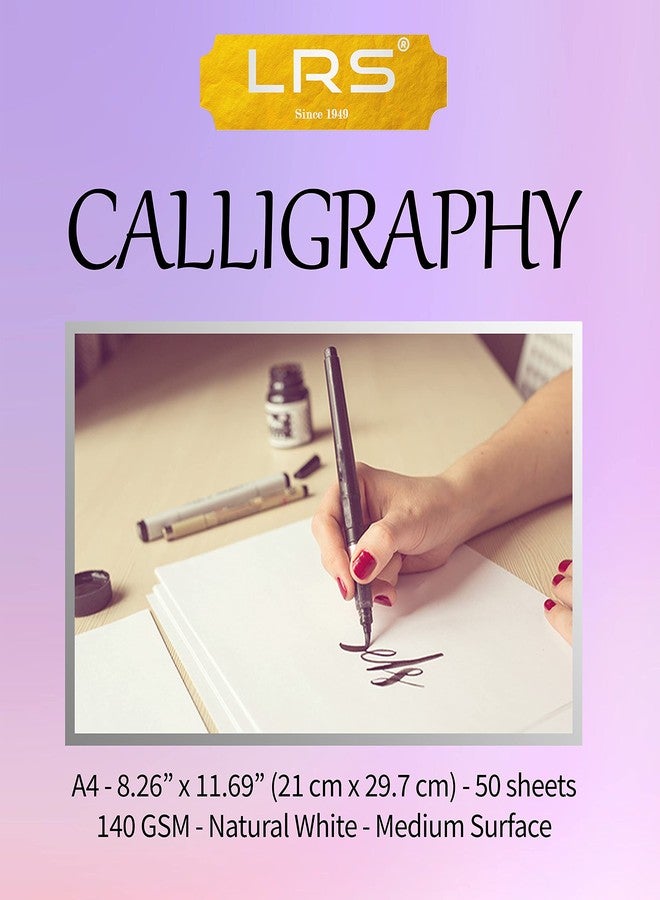 LRS Calligraphy Paper Natural Shade - Little Grainy - 140GSM - (A4 Size - 50 Sheets) - Image 2