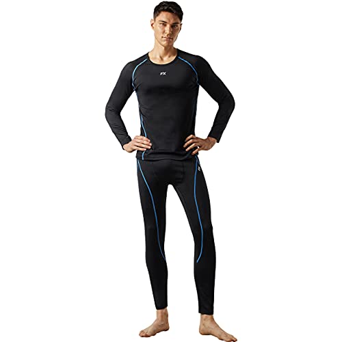 FITEXTREME MAXHEAT Mens Thermal Underwear Long Johns Set with Fleece Lined Black M - Image 2