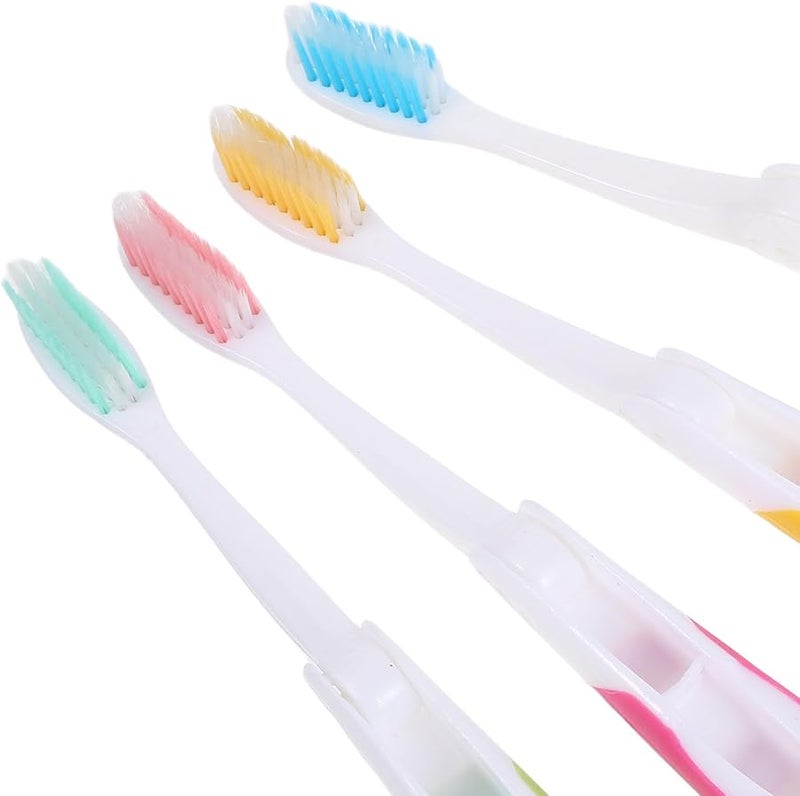 4Pcs Travel Folding Toothbrush Portable Soft Bristles Camping Hotel Toiletries - Image 4
