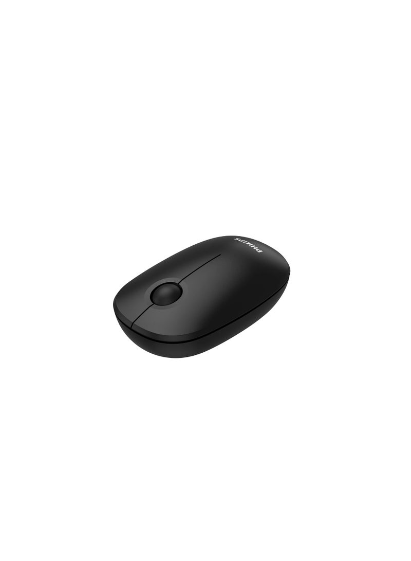 PHILIPS Wireless Mouse,2.4GHz Quiet Mouse with USB Receiver,Ergonomic Optical Computer Mice,1600 DPI,Portable and Durable Computer Mouse with 12-Months Battery Life for PC/Mac/Laptop – Black Black - Image 4
