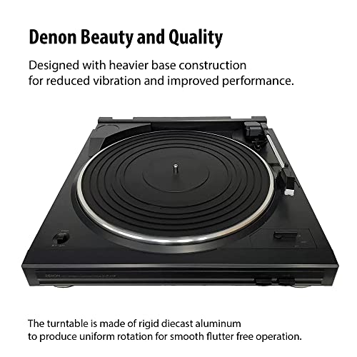 Denon DP-29F Fully Automatic Record Player, Analog Turntable with Built-in RIAA Phono Equalizer, Unique Automated Tonearm Design, Manual Lifter Mechanism, Rigid Diecast Aluminum for Stability - Image 4