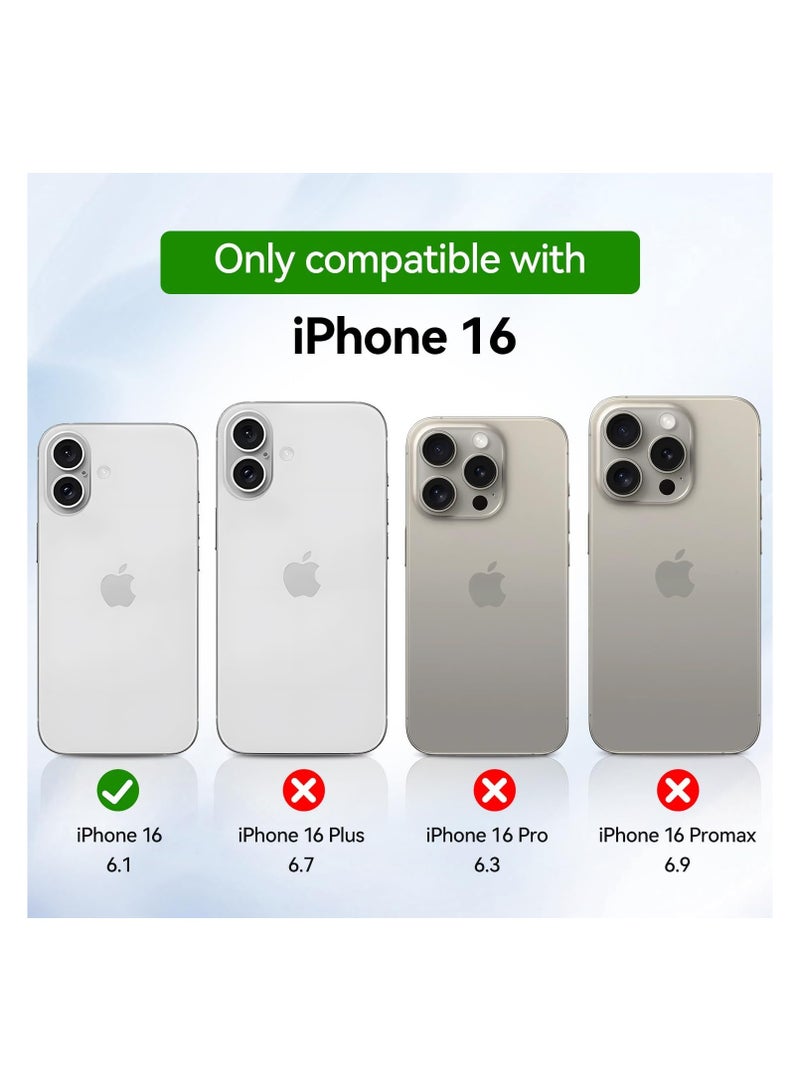 iPhone 16 Clear Magnetic Cover Mag Safe Compatible Hybrid Protective Crystal Clear Hard Back Case Shockproof TPU Frame Slim Transparent Case for Apple iPhone 16 - Image 2