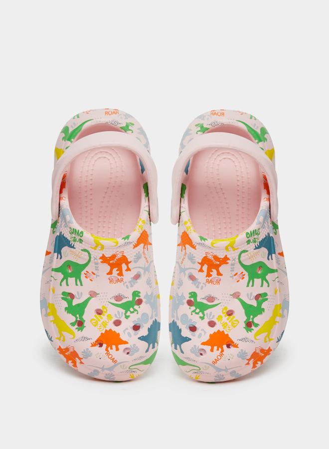 Take Two Girls Graphic Print Heel Strap Clogs - Image 5