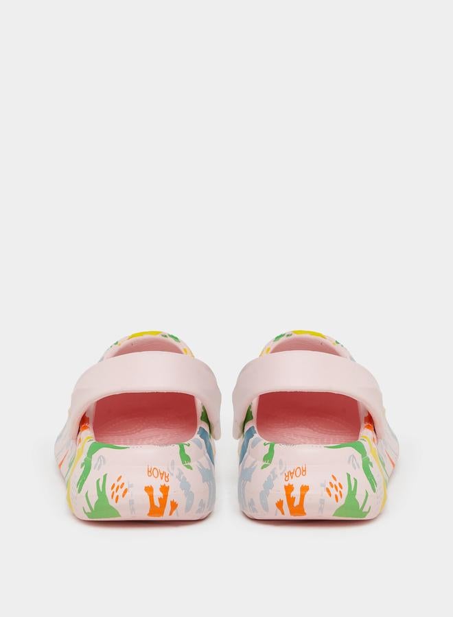Take Two Girls Graphic Print Heel Strap Clogs - Image 4