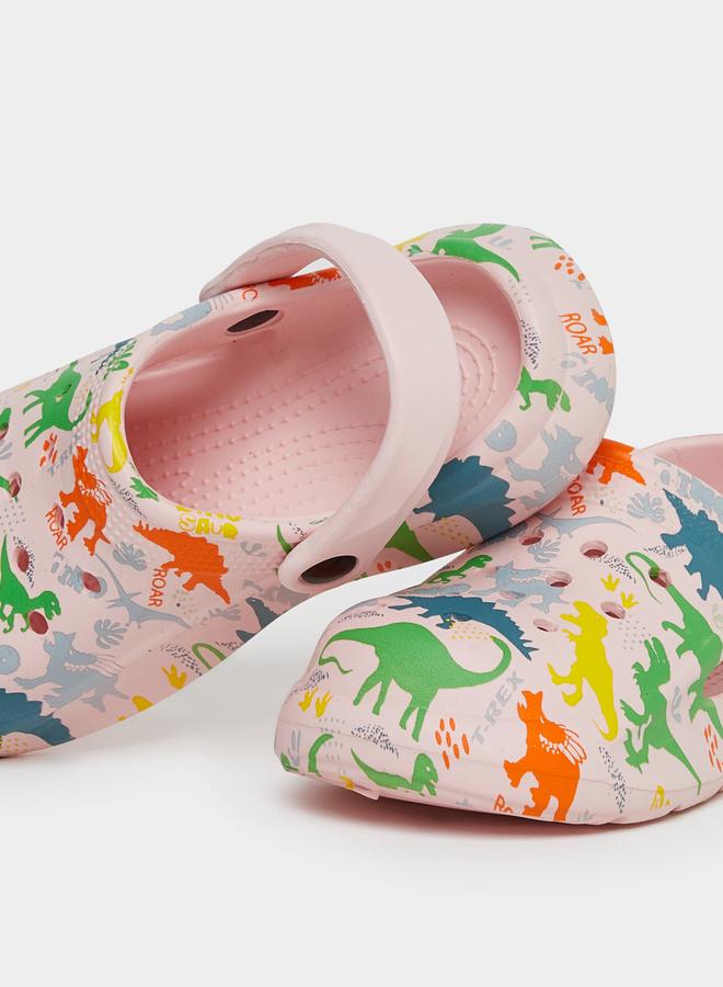 Take Two Girls Graphic Print Heel Strap Clogs - Image 3
