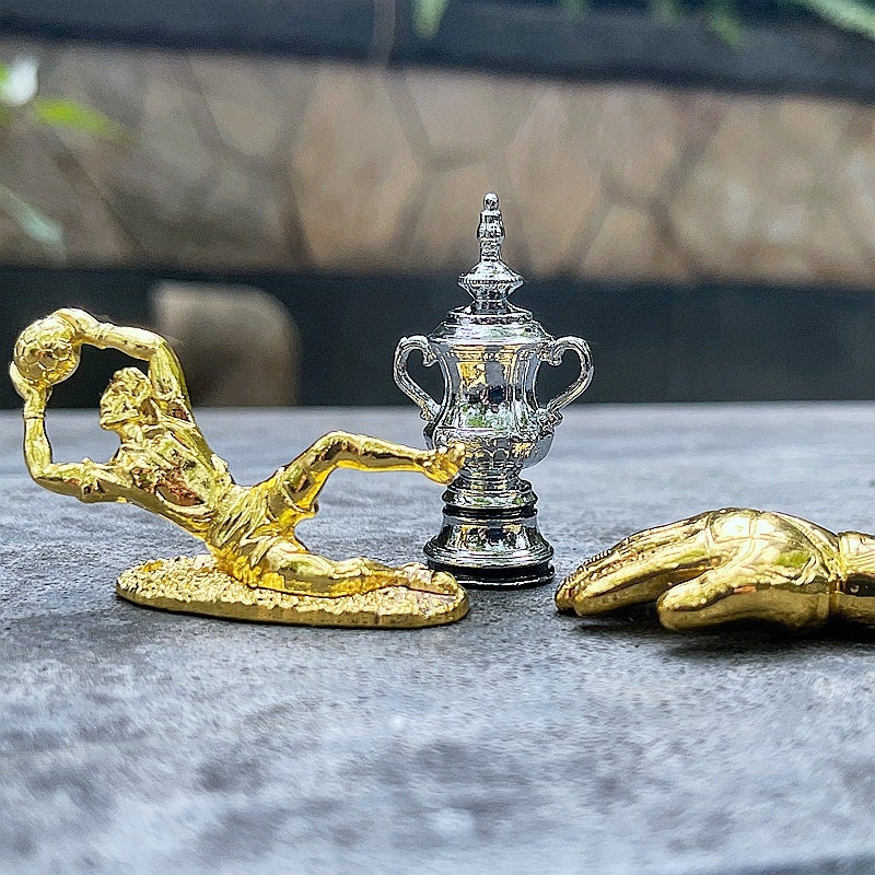 Football Trophy Metal Keychain - Image 2
