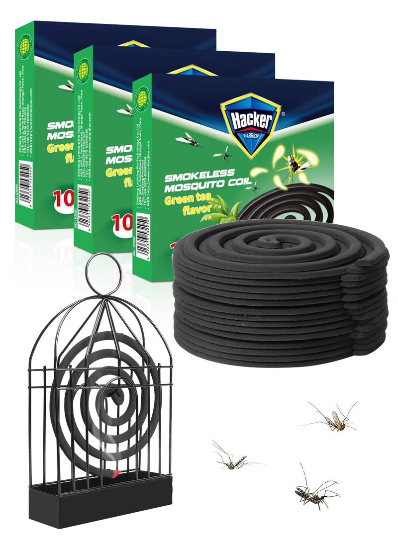 Hacker - 3 Box Mosquito Coils and 1Piece Mosquito Coil Box for Outdoor Use Camping Patio Deck Hiking - Image 1