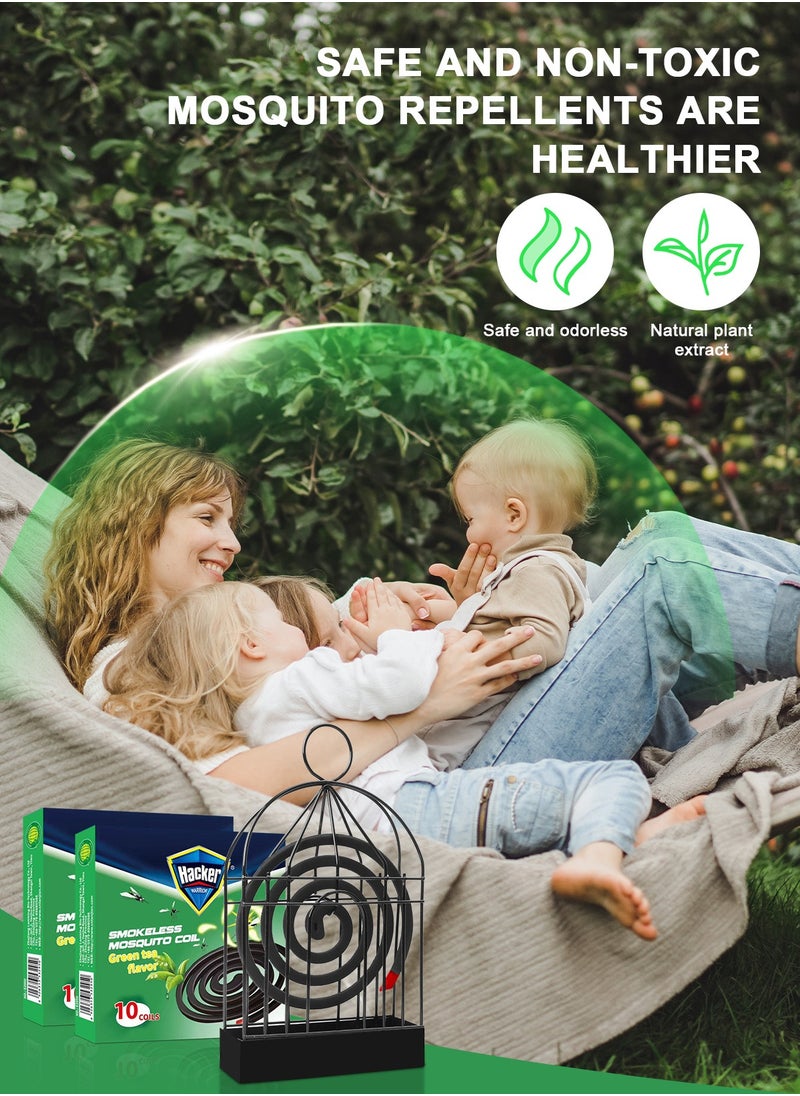 Hacker - 3 Box Mosquito Coils and 1Piece Mosquito Coil Box for Outdoor Use Camping Patio Deck Hiking - Image 1