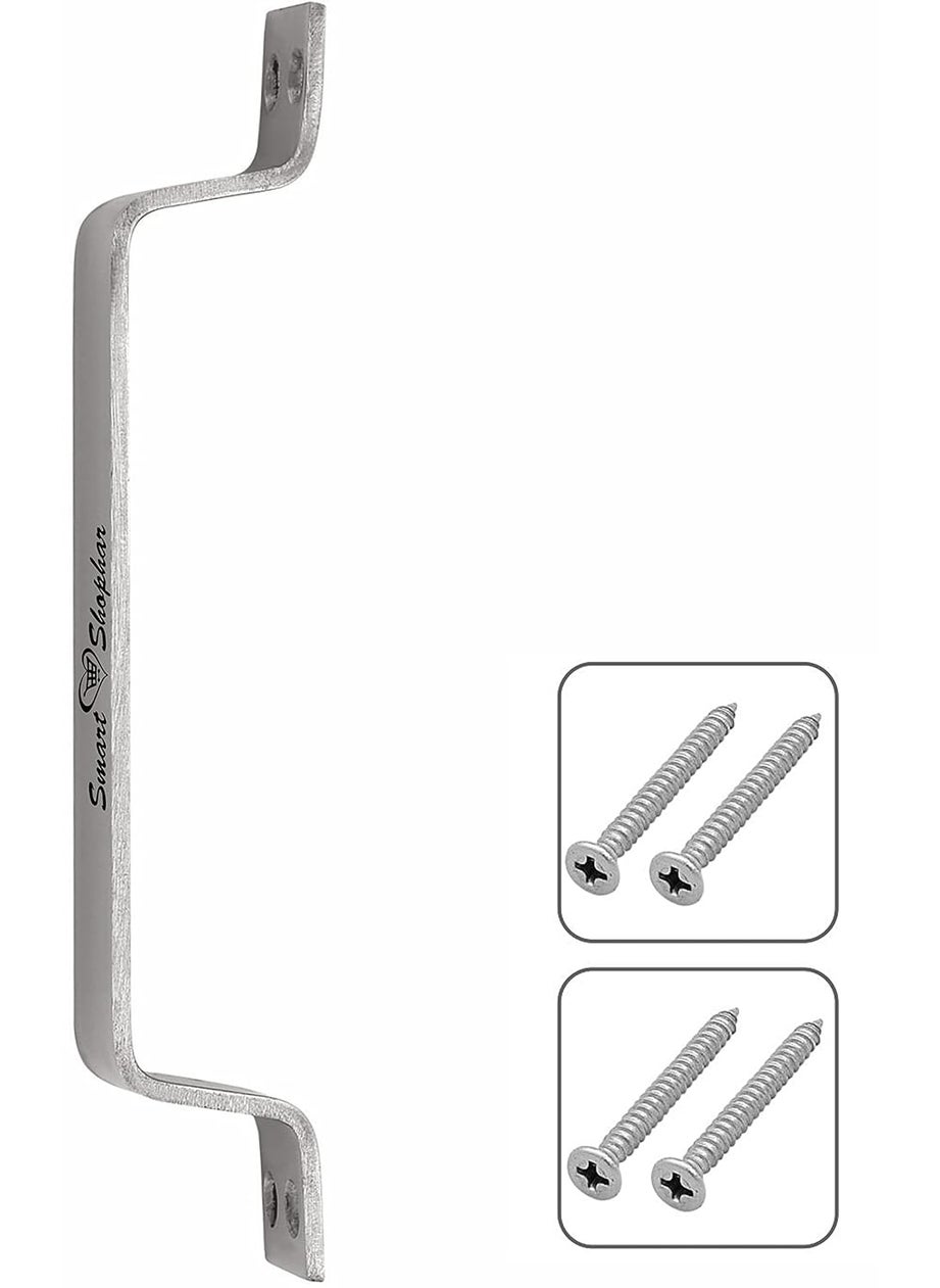 SMART SHOPHAR SMART SHOPHAR Stainless Steel Ruffles Cabinet Handle 6 Inches Silver Pack of 12 with ScrewsKitchen Cabinet HardwareDoor Pulls for Wooden Furniture Wardrobe Cabinets Cupboards Drawers  - Image 4