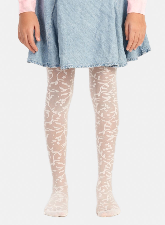 Carina Girly Jacquard Pantyhose - Image 1